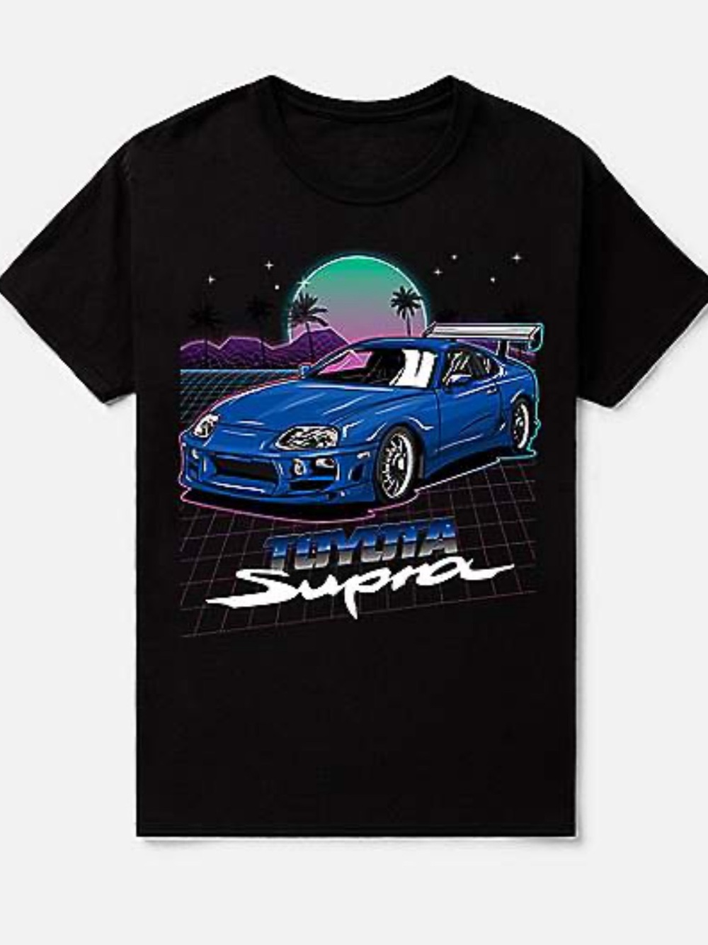 Toyota Supra Retro Graphic Tee - Black/Blue Medium